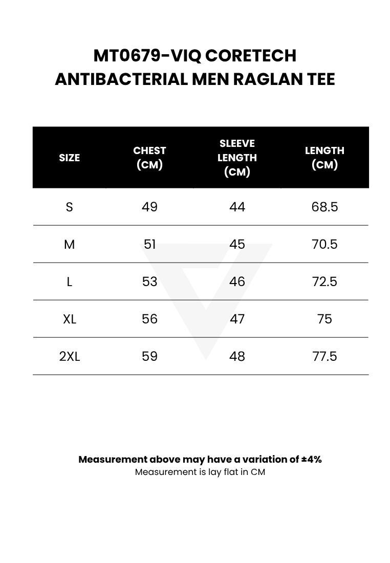 ViQ CoreTech® Antibacterial Men Raglan Tee