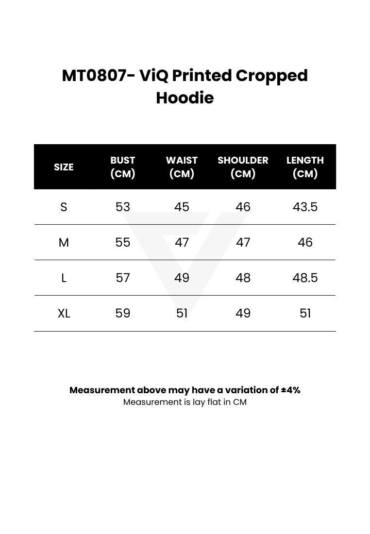 ViQ Printed Cropped Hoodie