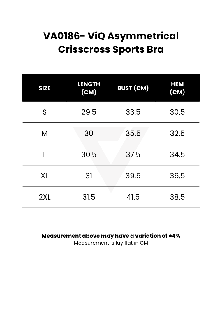 ViQ Asymmetrical Crisscross Sports Bra