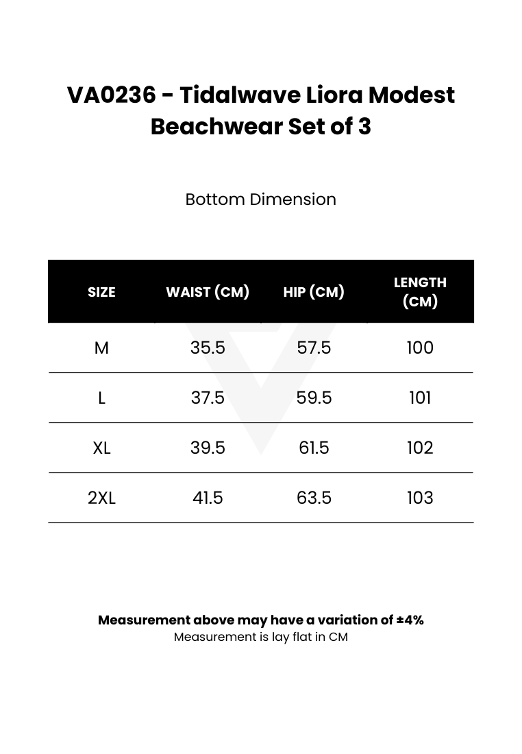 Tidalwave Liora Modest Beachwear Set of 3