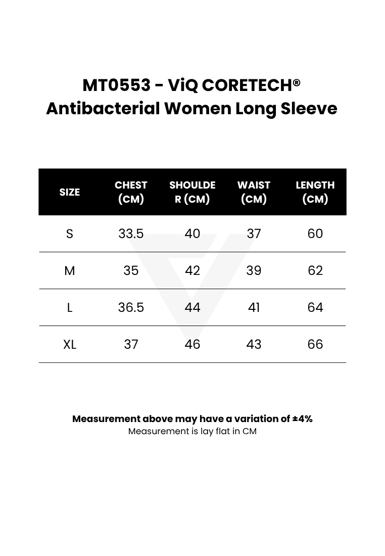ViQ CoreTech® Antibacterial Women Long Sleeve Tee