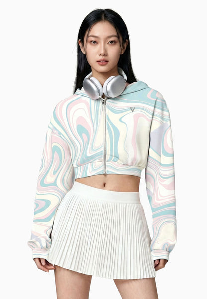 ViQ Printed Cropped Hoodie