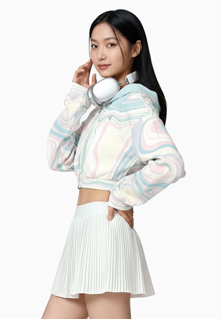 ViQ Printed Cropped Hoodie