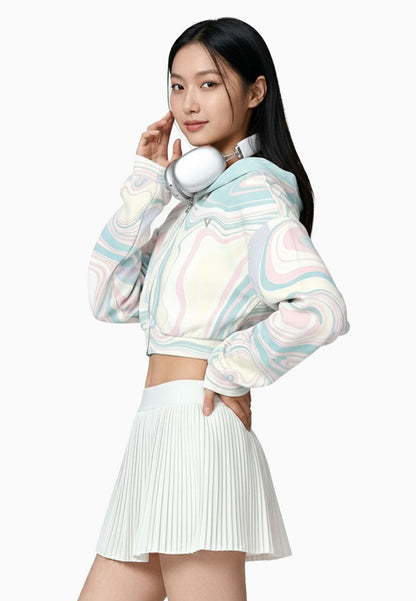 ViQ Printed Cropped Hoodie