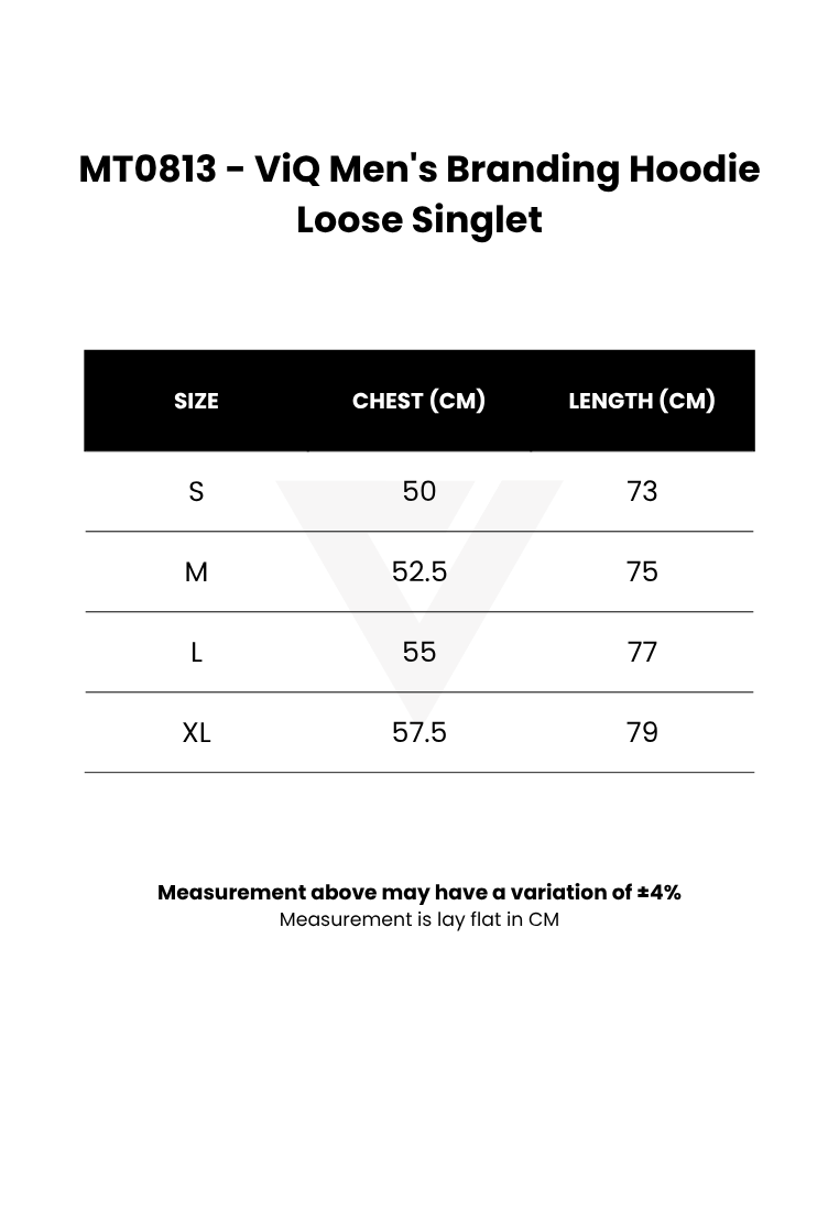 ViQ Men's Branding Hoodie Loose Singlet