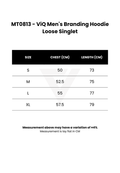 ViQ Men's Branding Hoodie Loose Singlet