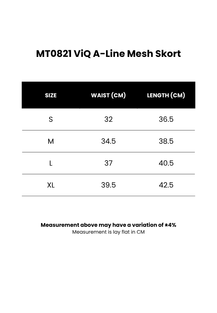ViQ A-Line Mesh Skort