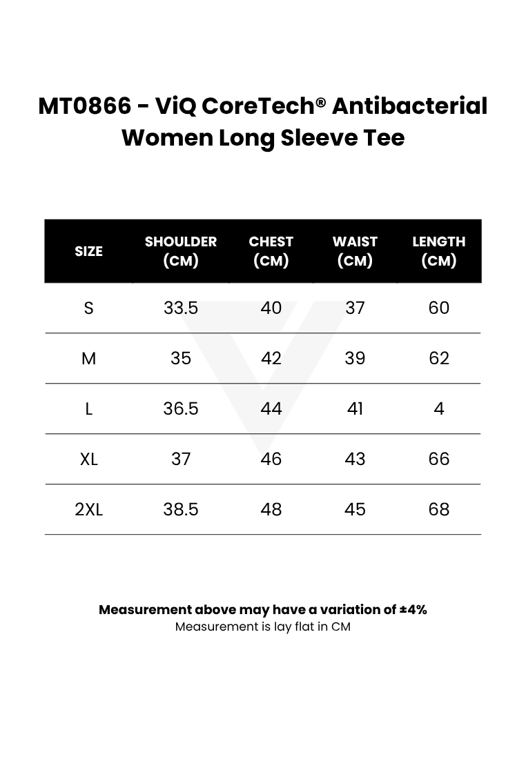 ViQ CoreTech® Antibacterial Women Long Sleeve Tee