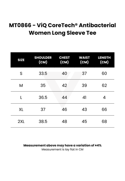 ViQ CoreTech® Antibacterial Women Long Sleeve Tee