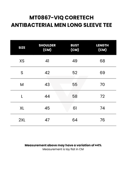ViQ CoreTech® Antibacterial Men Long Sleeve Tee