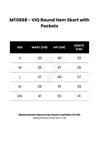 ViQ Round Hem Skort with Pockets
