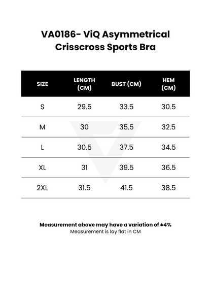 ViQ Asymmetrical Crisscross Sports Bra