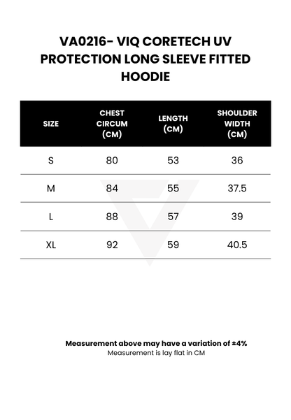 ViQ CoreTech® UV Protection Long Sleeve Fitted Hoodie