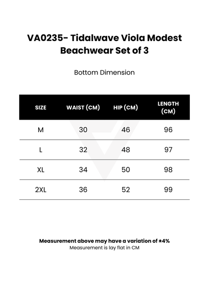 Tidalwave Violet Modest Beachwear Set of 3