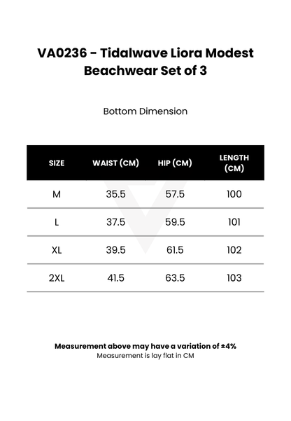 Tidalwave Liora Modest Beachwear Set of 3