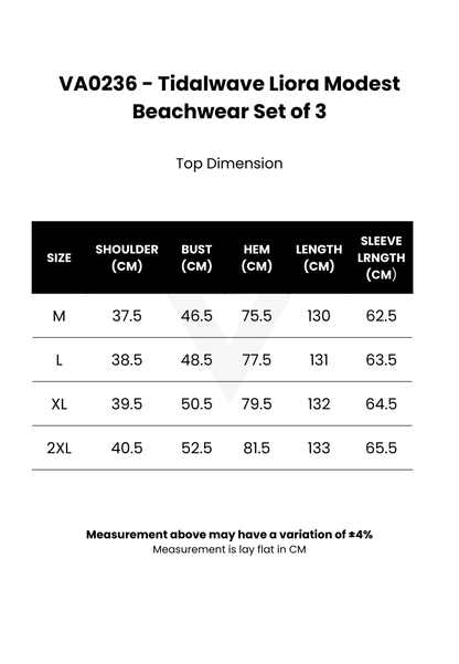 Tidalwave Liora Modest Beachwear Set of 3