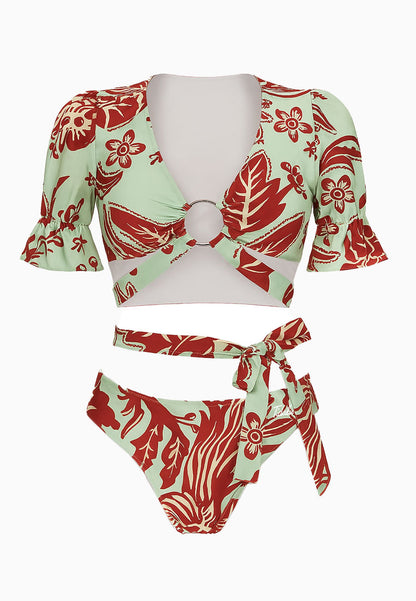 Tidalwave Sage Short Sleeve Wrap Bikini