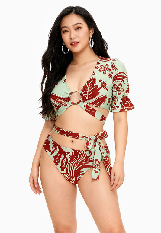 Tidalwave Sage Short Sleeve Wrap Bikini
