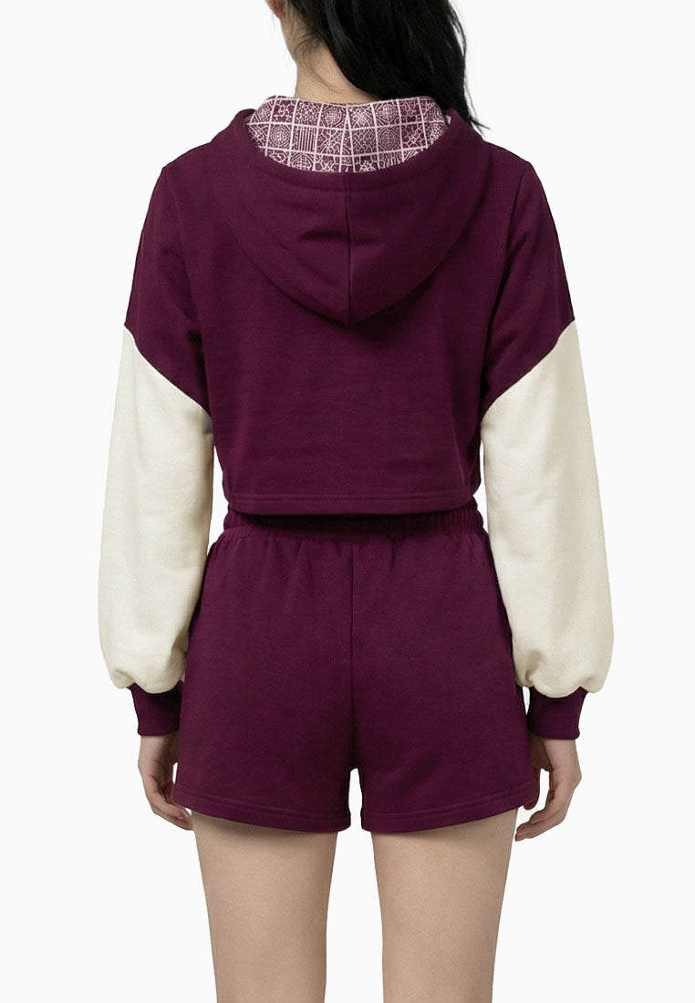 ViQ Oriental Cropped Hoodie