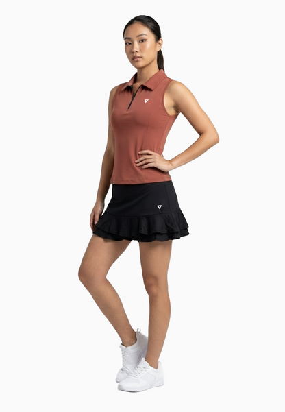ViQ Collared Zip Neck Bra Top