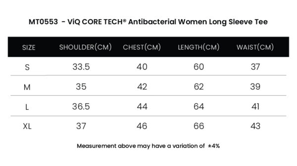 ViQ CORETECH® Antibacterial Women Long Sleeve Tee - Image 5