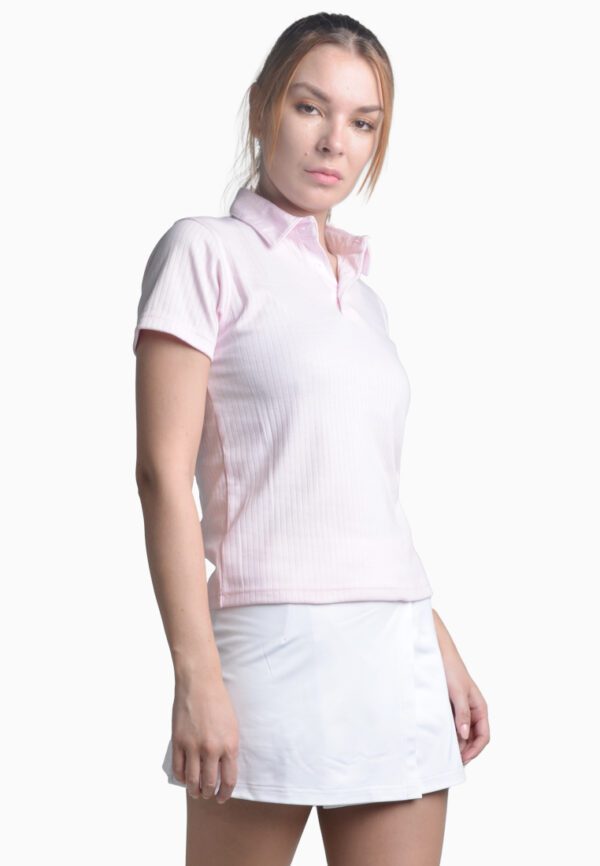 VIQ Women Cotton Pink Polo - Image 3
