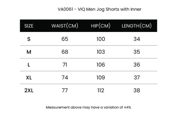 VIQ Men Jog shorts with inner - Image 9