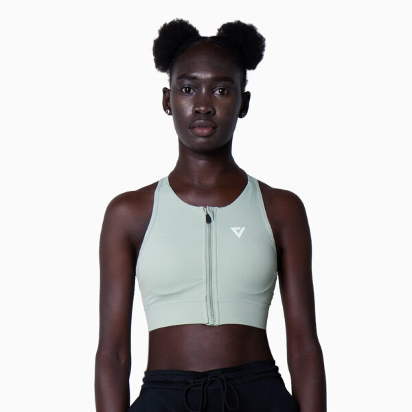 ViQ Front Zipped Workout Sports Bra - Image 3