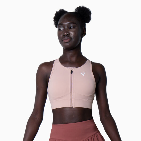 ViQ Front Zipped Workout Sports Bra - Image 6